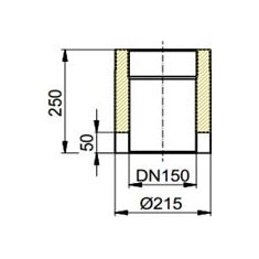 Doppelwandiges Rauchrohr Ø150 x 333 x 2 mm, Farbe...