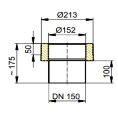 Übergangsstück vom einwandigen zum...