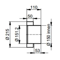 Übergangsstück vom doppelwandigen zum...