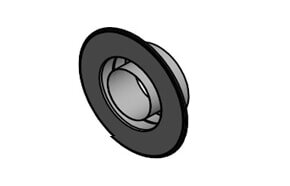 Doppelwandfutter mit Rosette für doppelwandiges Rohr Ø150 x, Farbe schwarz