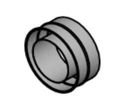 Doppelwandfutter für doppelwandiges Rohr Ø150 x, Farbe schwarz