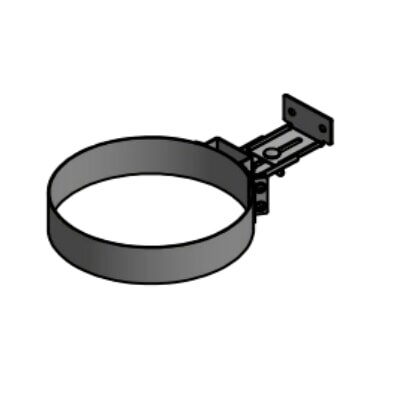 Verstellbare Wandhalterung 90-125mm - Ø150, Farbe schwarz