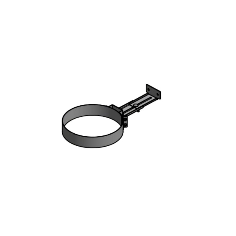 Verstellbare Wandhalterung 125 - 200mm - Ø150, Farbe schwarz