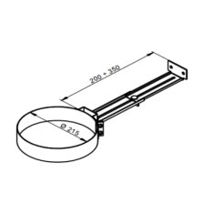 Verstellbare Wandhalterung 200-350 mm - Ø150,...