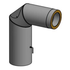 Doppelwandiger Rauchrohrbogen Ø150 x 90° x 2...