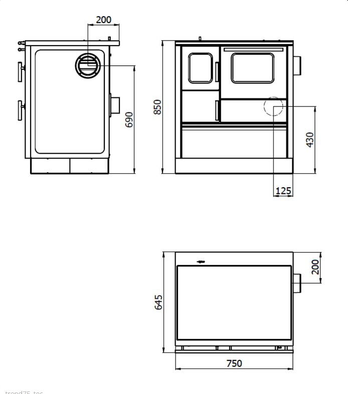 Wamsler Küchenherd Trend 75 - 5,9 kW