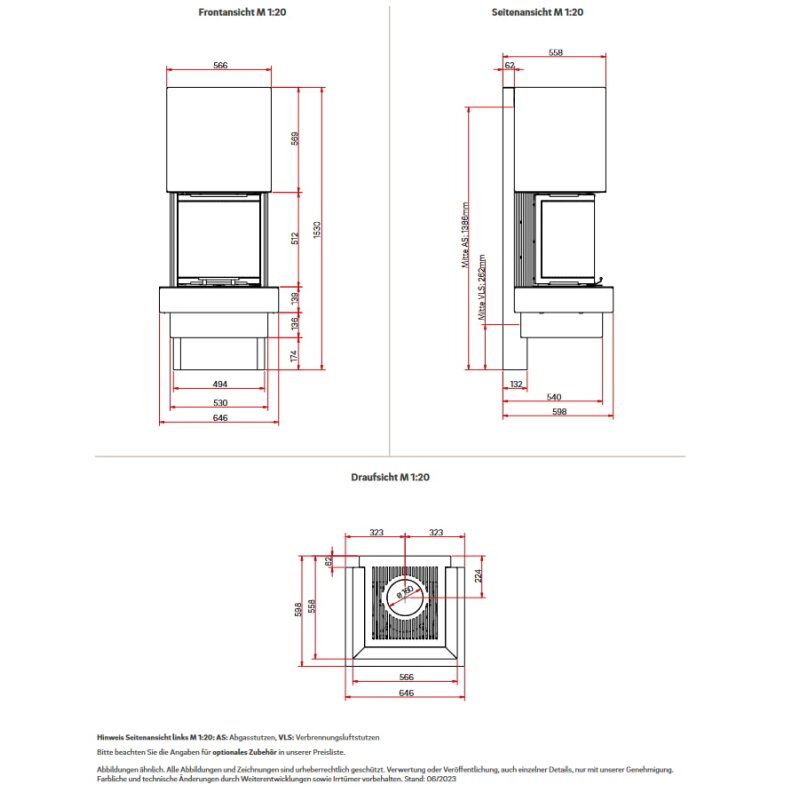Kamineinsatz Camina Exclusiv Line E1 mit Feuertisch - 4 kW