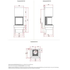 Kamineinsatz Camina Exclusiv Line E1 mit Feuertisch - 4 kW