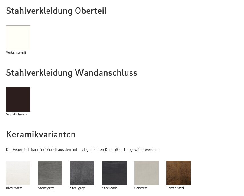 Kamineinsatz Camina Exclusiv Line E1 mit Feuertisch - 4 kW