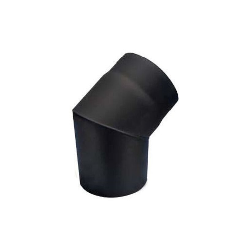 Rauchrohrbogen 45° Ø120 x 2 mm ohne Reinigungsöffnung, Farbe schwarz