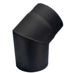 Rauchrohrbogen 45° Ø120 x 2 mm ohne Reinigungsöffnung, Farbe schwarz