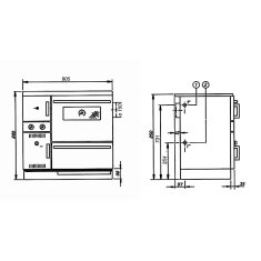 Wamsler Zentralheizungsherd wassergeführt - K 148 F - 23 kW