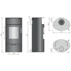 Kaminofen Justus Island 5 2.0 - 5 kW