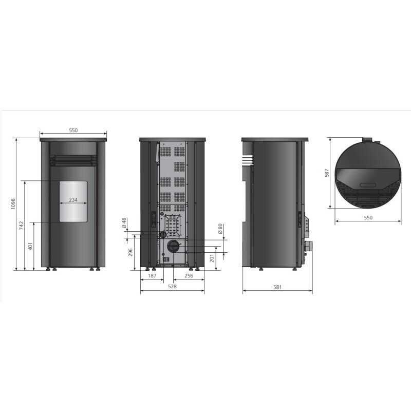 Pelletofen Oranier Sando 50 - 8 KW