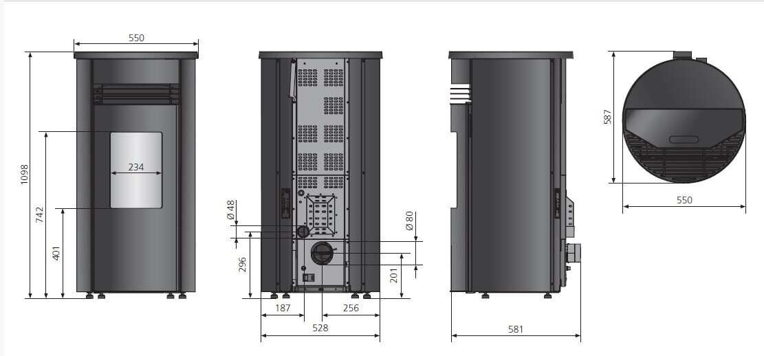 Pelletofen Oranier Sando 50 - 8 KW