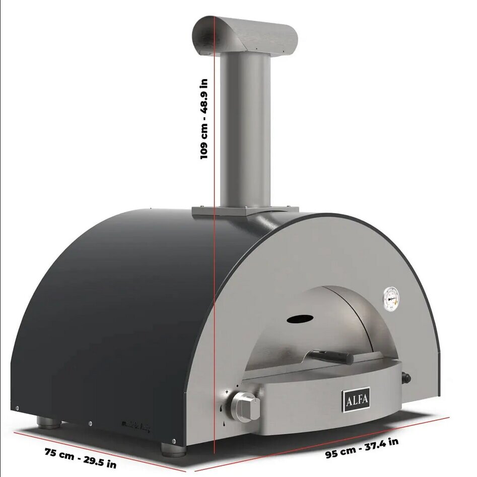 Hybrid Pizzaofen Alfa Forni Classico - 2 Pizze - Grau