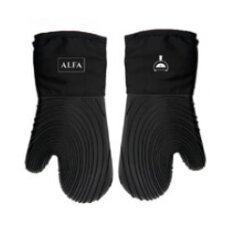 Alfa Forni - 2 Ofenhandschuhe, Schwarz
