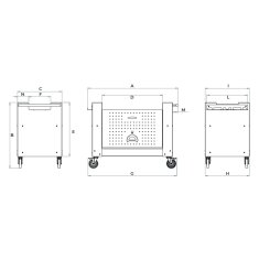 Alfa Forni - Unterbau für 4 Pizze Classico - Schwarz