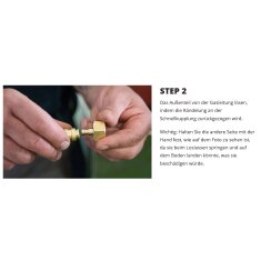 Alfa Forni - Quick Gasanschluss-Set 50 mBar 1,5kg/h für Portable, 1 Pizza, 2 Pizze