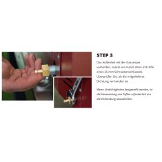 Alfa Forni - Quick Gasanschluss-Set 50 mBar 1,5kg/h für Portable, 1 Pizza, 2 Pizze