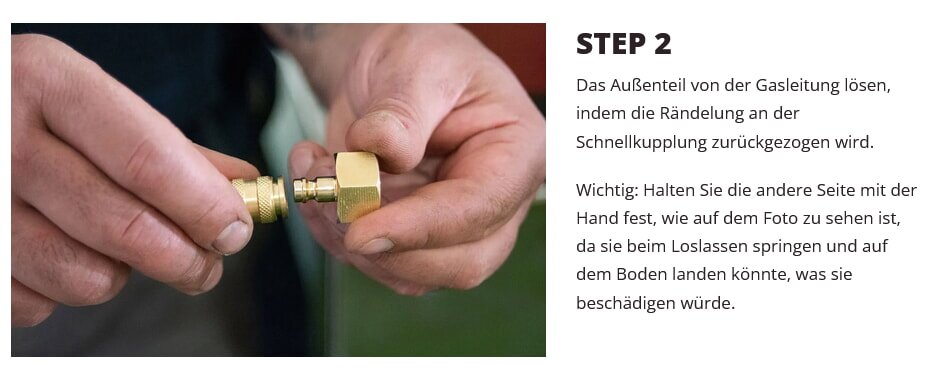 Alfa Forni - Quick Gasanschluss-Set 50 mBar 1,5kg/h für Portable, 1 Pizza, 2 Pizze