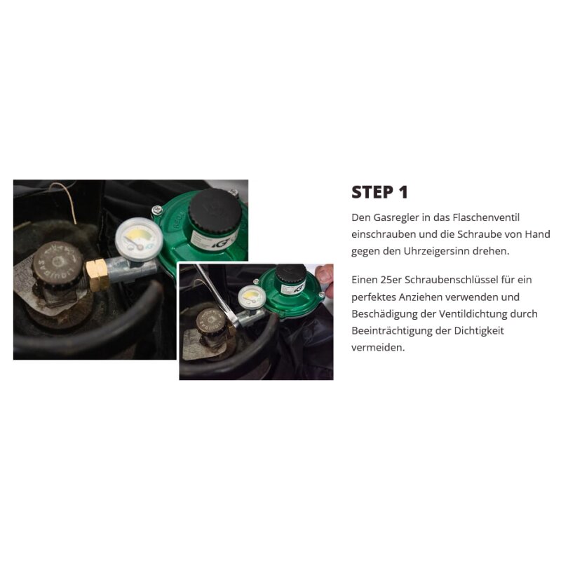 Alfa Forni - Quick Gasanschluss-Set 50 mBar 3kg/h für 4 Pizze, 5 Pizze