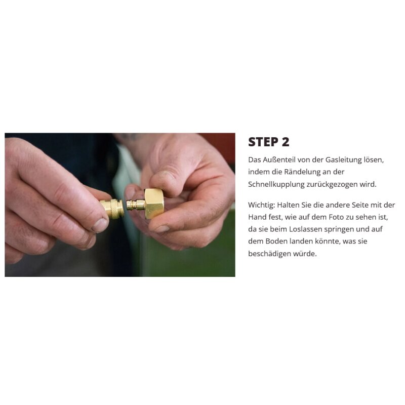 Alfa Forni - Quick Gasanschluss-Set 50 mBar 3kg/h für 4 Pizze, 5 Pizze