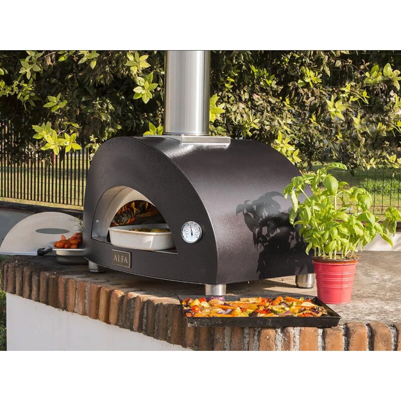 Holz Pizzaofen Alfa Forni Moderno - 1 Pizza - Grau