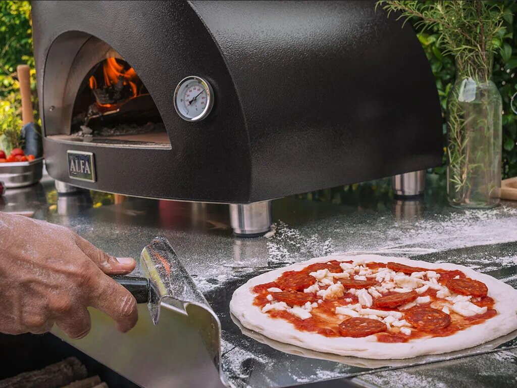 Holz Pizzaofen Alfa Forni Moderno - 1 Pizza - Grau