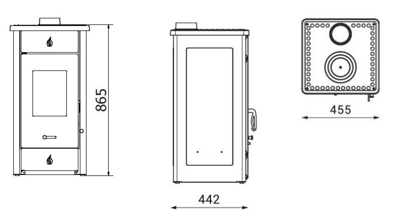 Kaminofen Wamsler Luke II Typ 18816 - 8 kW - mit Kochstelle