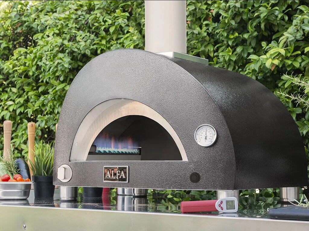 Gas/ Hybrid- Pizzaofen Alfa Forni Moderno - 1 Pizza - Grau