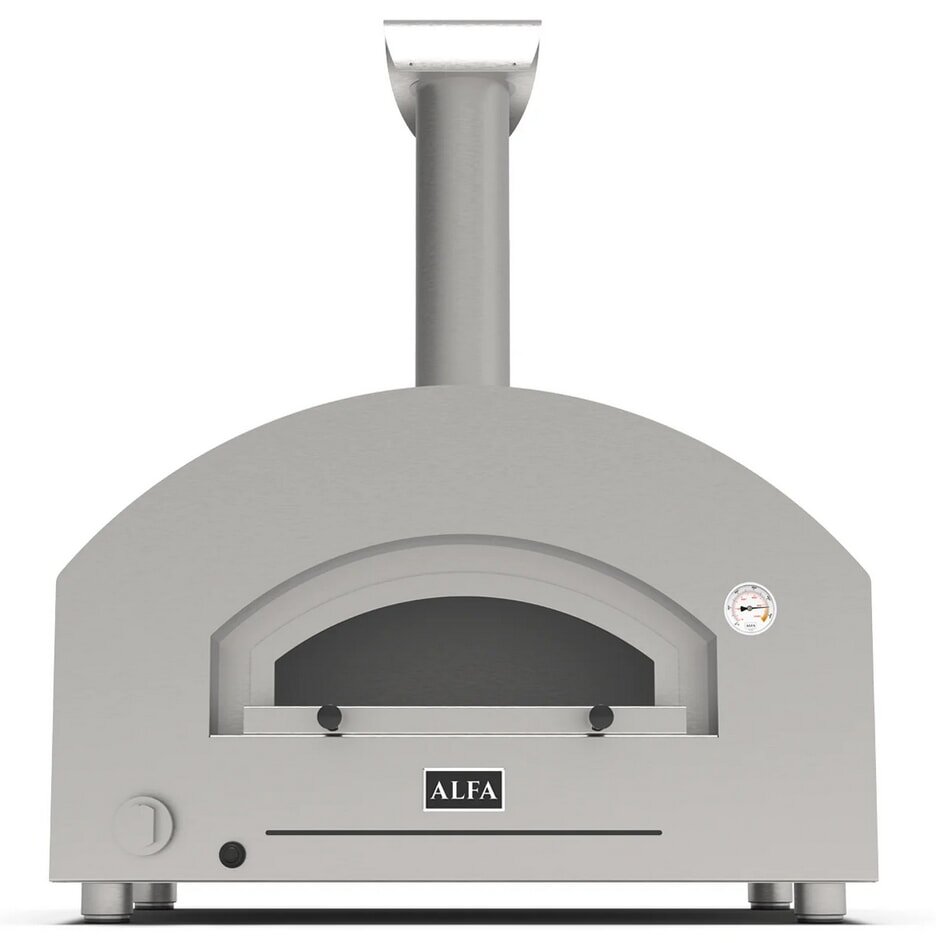 Gas/ Hybrid- Pizzaofen Alfa Forni Futuro - 2 Pizze - Silberschwarz