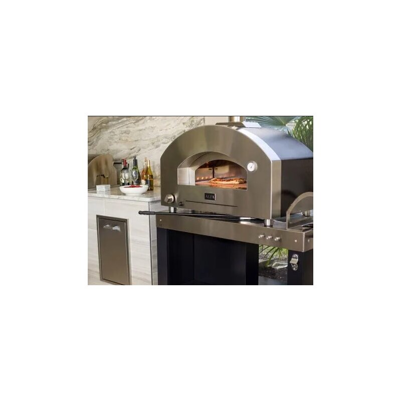 Gas/ Hybrid Pizzaofen Alfa Forni Futuro - 4 Pizze - Silberschwarz