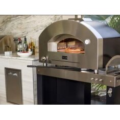 Gas/ Hybrid Pizzaofen Alfa Forni Futuro - 4 Pizze - Silberschwarz