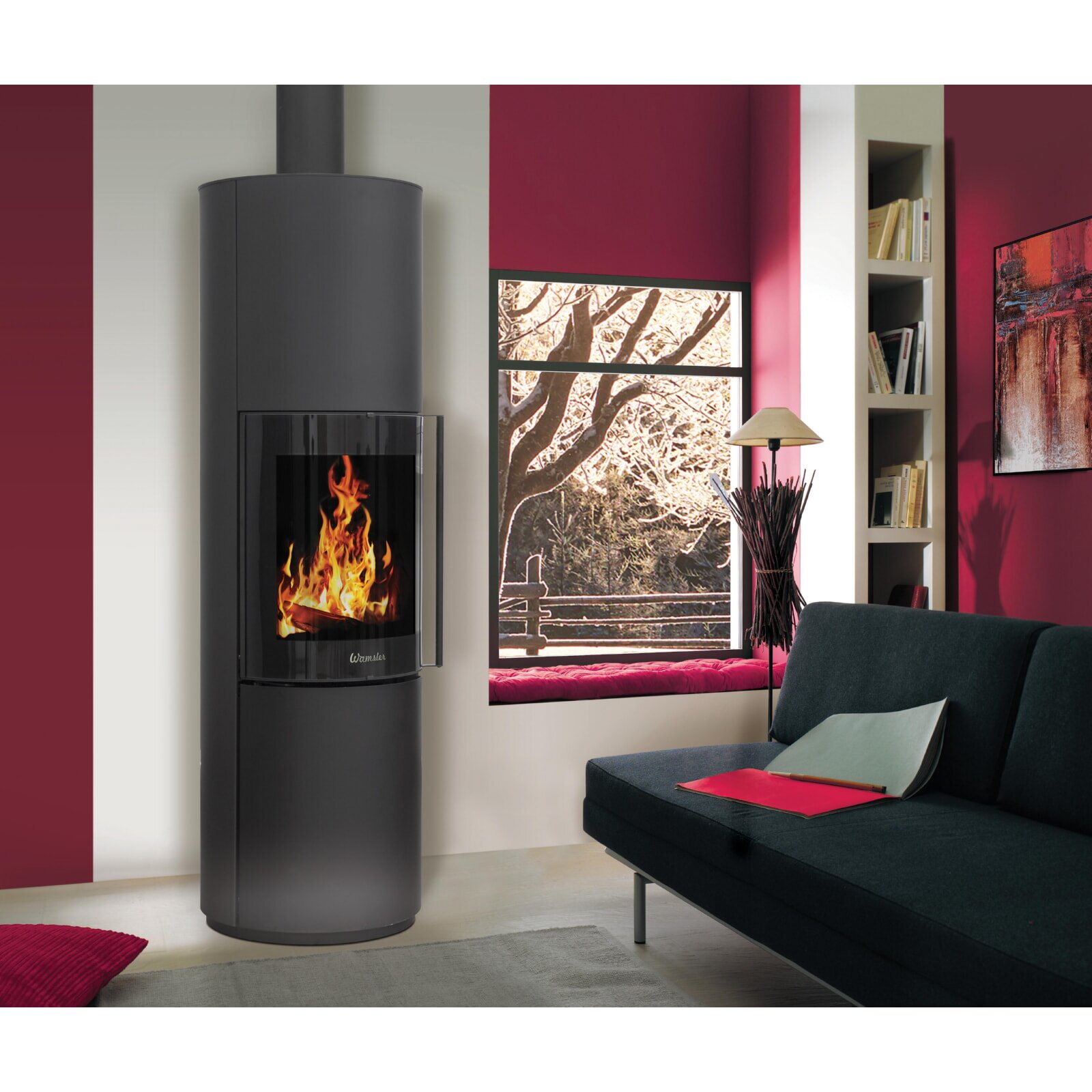 Kaminofen Wamsler Rook - 6,3 kW - Schwarz
