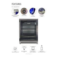 Vivandio Outdoor Kühlschrank FS-150 R - 150 Liter Griff links, Anschlag rechts