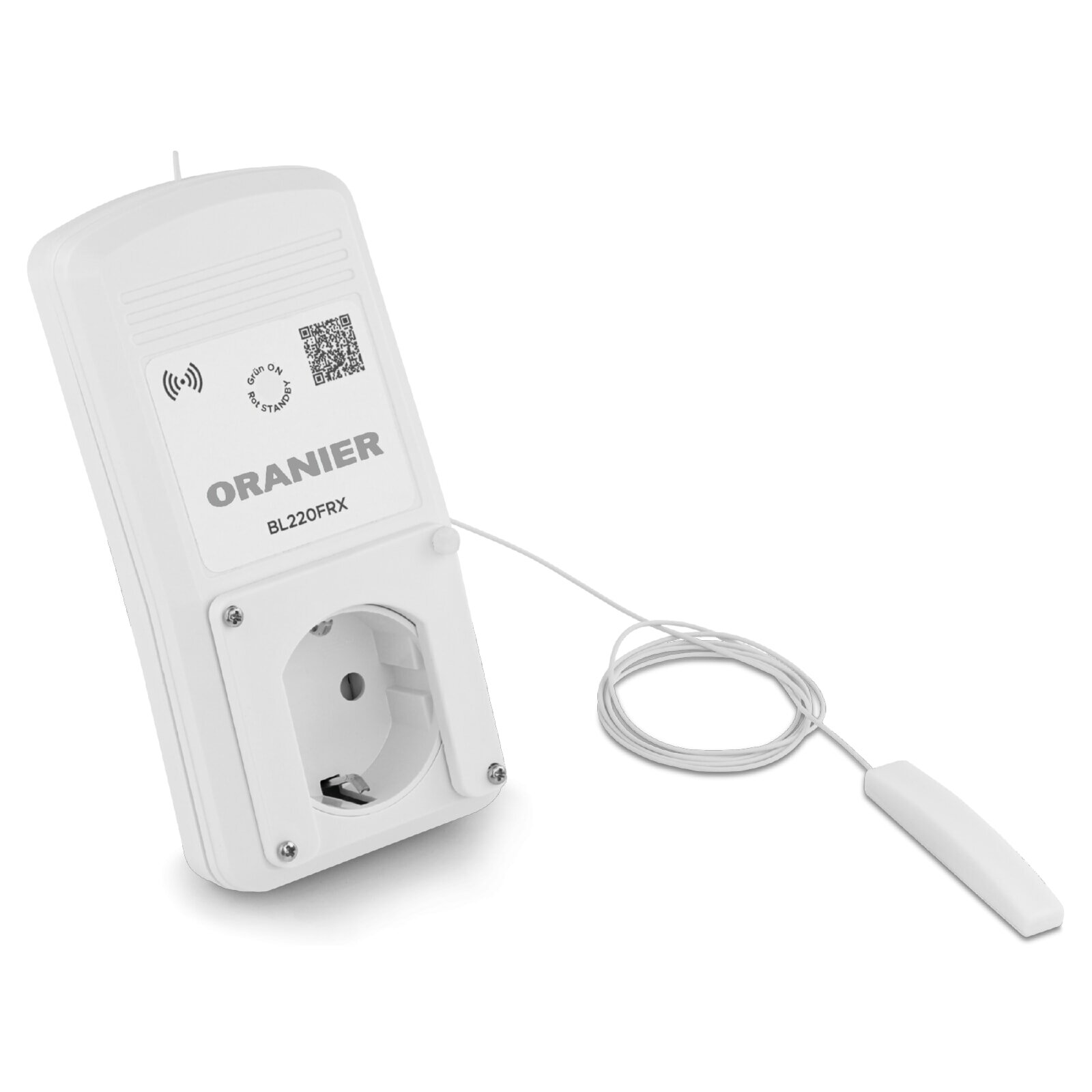 Oranier Set Funkempfänger-Zwischenstecker + Fensterkontaktschalter für Unterdruckwächter- System