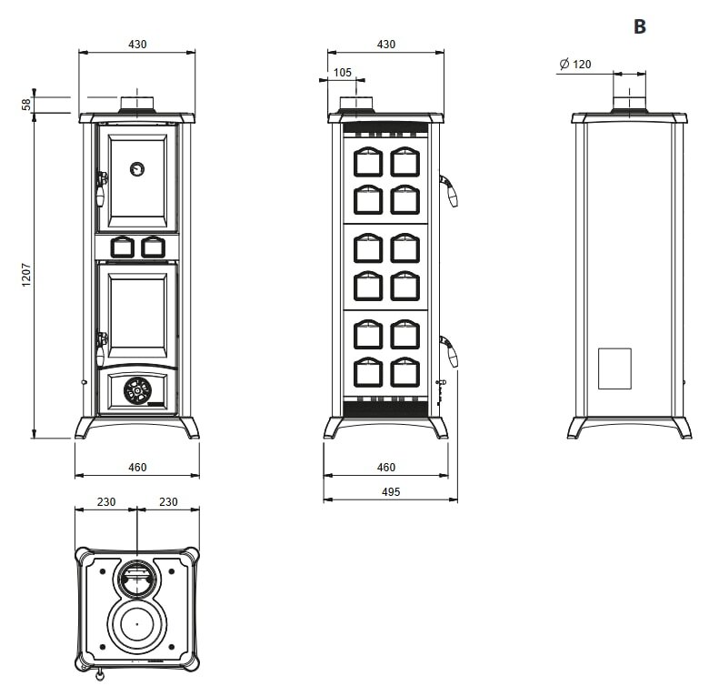 Kaminofen La Nordica Gemma Forno 5.0 - 7,3 kW