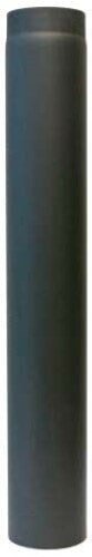 Rauchrohr Ø150 x 1000 x 2 mm ohne Drosselklappe, Farbe schwarz
