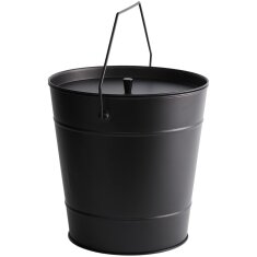 Morsoe Ascheeimer mit Deckel, schwarz