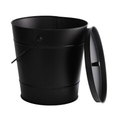Morsoe Ascheeimer mit Deckel, schwarz
