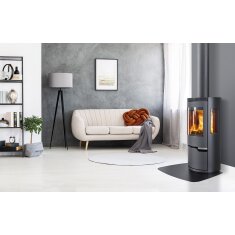 Kaminofen ILD 8 Eco AP (BP) mit Seitenfenster - 5,3 kW - Schwarz