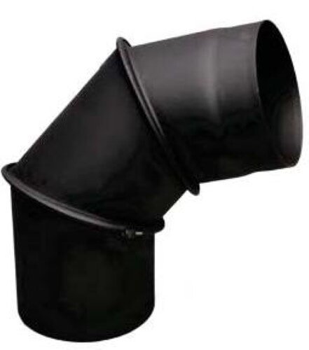 Rauchrohrbogen verstellbar 0-90° Ø130 x 2 mm, Farbe schwarz