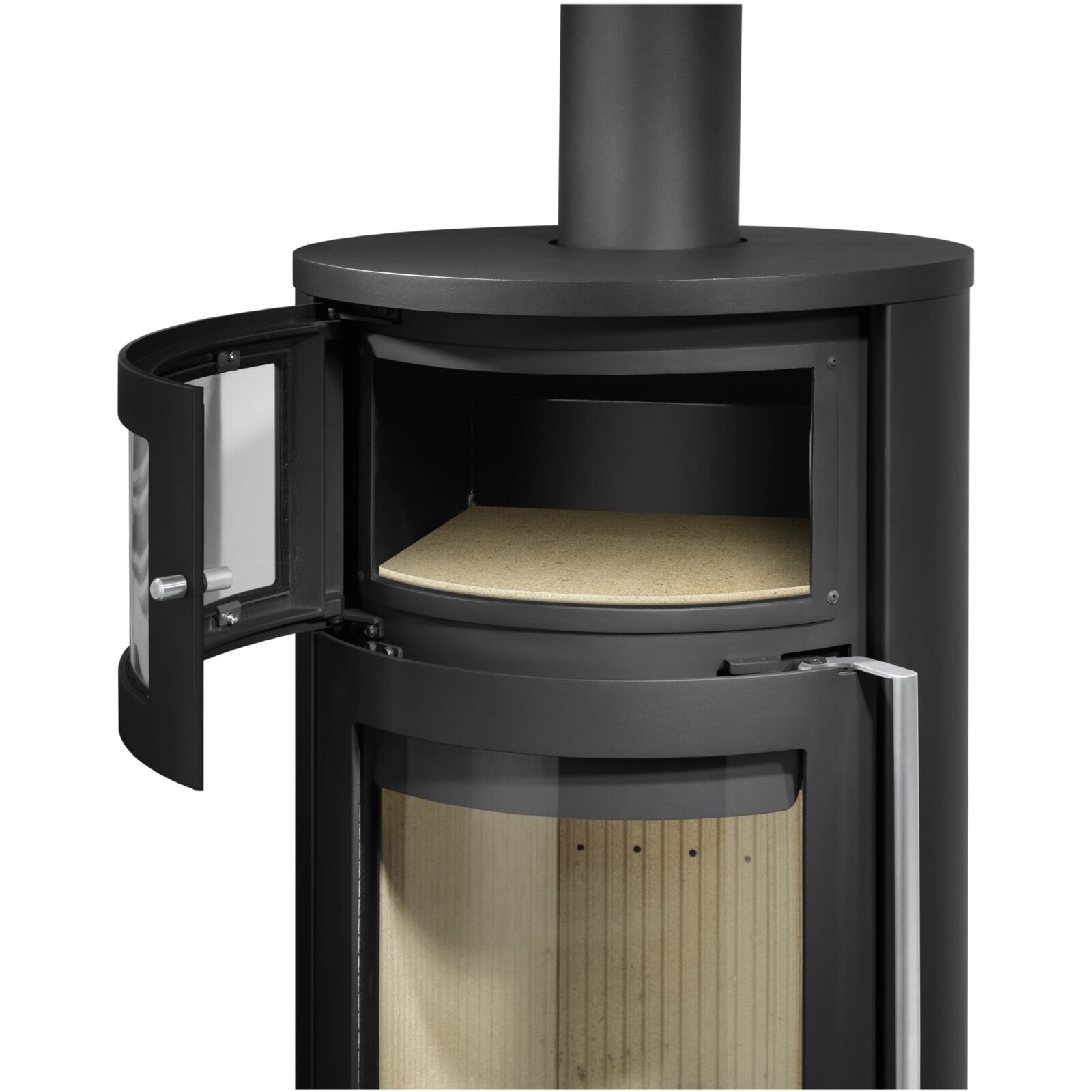 Kaminofen Oranier Polar Neo Bakery - 6,5 kW - Stahl Schwarz