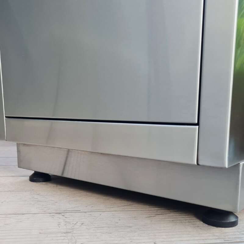 Vivandio Outdoorküche - quub Cocktailstation mit Kühlschrank und Spüle - silber