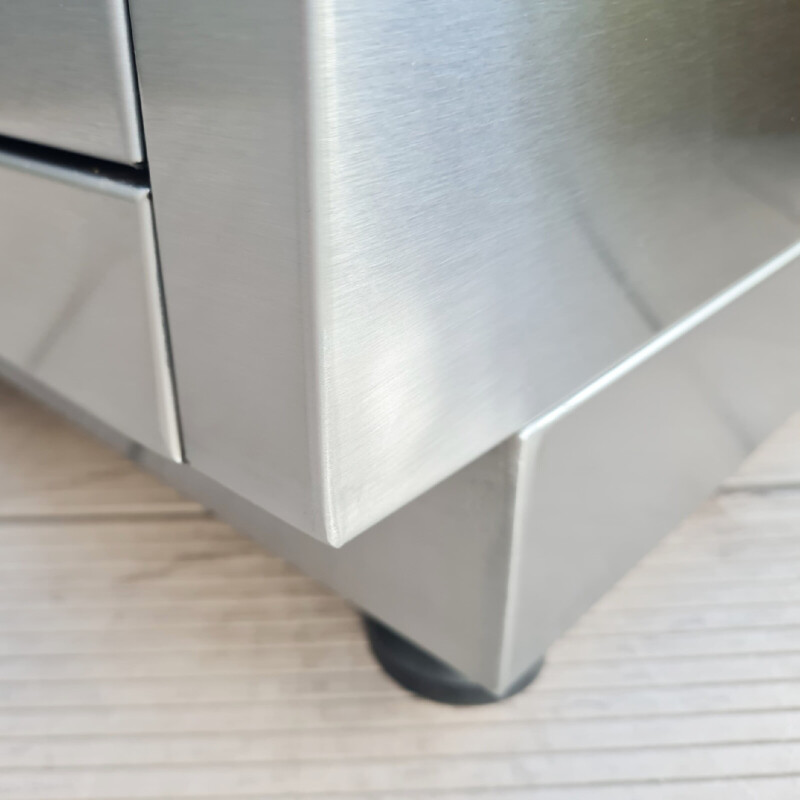 Vivandio quub Cocktailstation mit Kühlschrank und Spüle, Silber