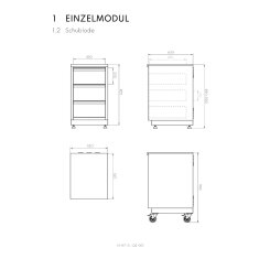 Vivandio Outdoork&uuml;che - quub Cocktailstation mit K&uuml;hlschrank und Sp&uuml;le - silber