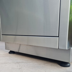 Vivandio quub Cocktailstation mit K&uuml;hlschrank und Sp&uuml;le, Silber