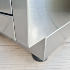 Vivandio quub Cocktailstation mit K&uuml;hlschrank und Sp&uuml;le, Silber