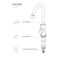 Vivandio quub Cocktailstation mit K&uuml;hlschrank und Sp&uuml;le, Silber